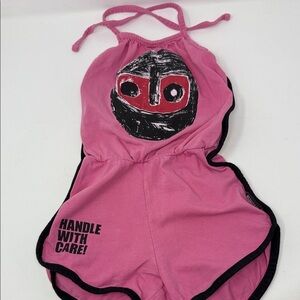 Nununu Kid’s Pink Romper with Graphic Print Size 2-3